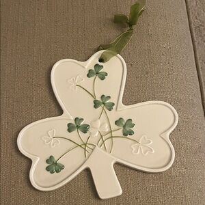 Shamrock Wall Hanging with Green Ribbon
